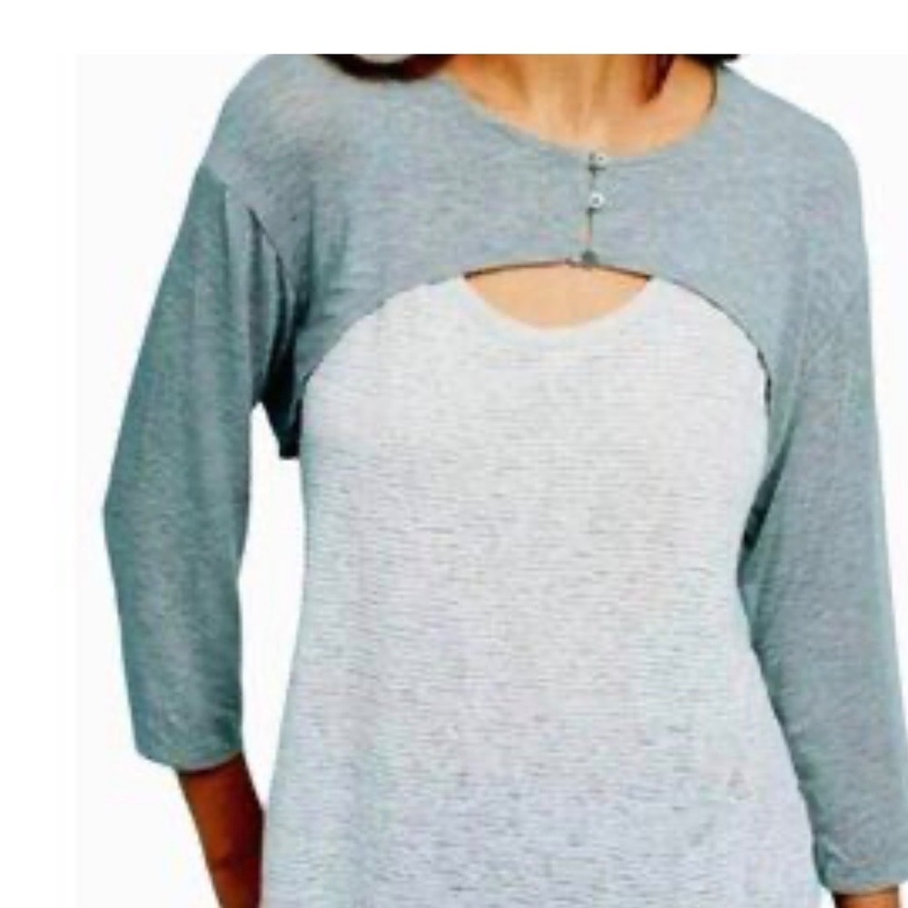 Women's 2-in-1 layered top Akemi + Kin Anthropologie cropped bolero shrug tank